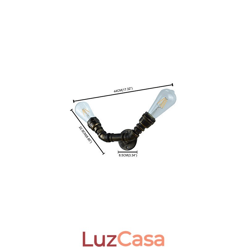 Arandelas de parede rústicas tradicionais clássicas de latão antigo para iluminação ambiente