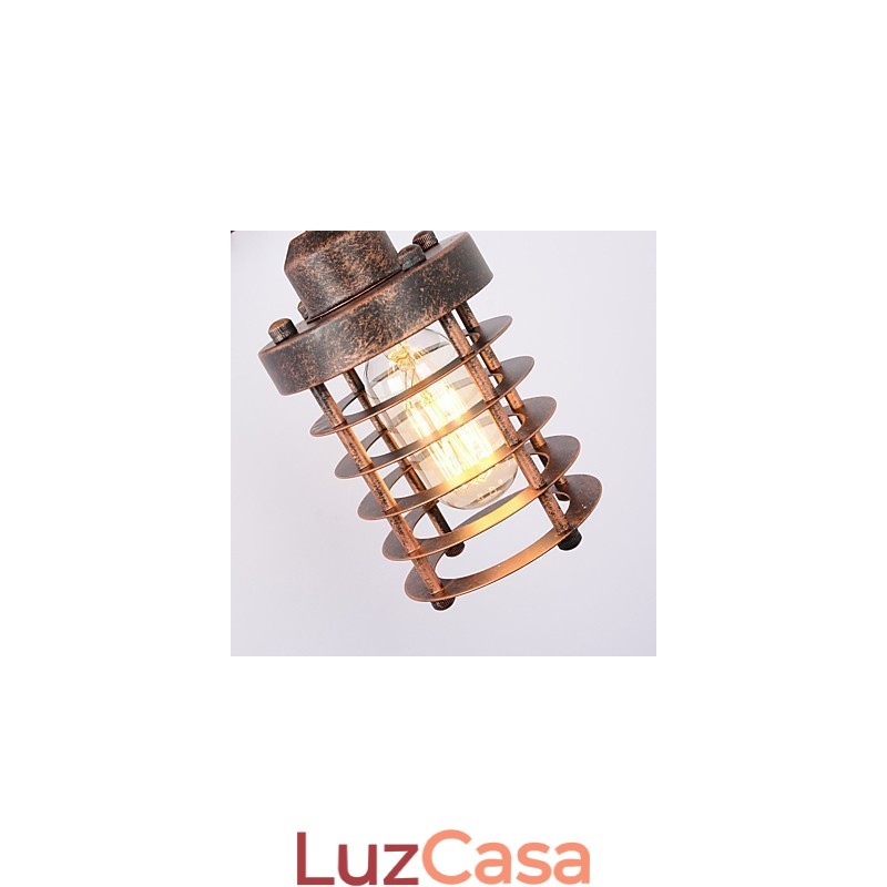 Luminária de parede de ferro retrô industrial personalidade criativa luminária de parede com polia elevatória