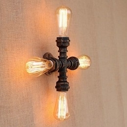Pintura retrô country com recurso para braço oscilante estilo mini incluído, parede com luz ambiente