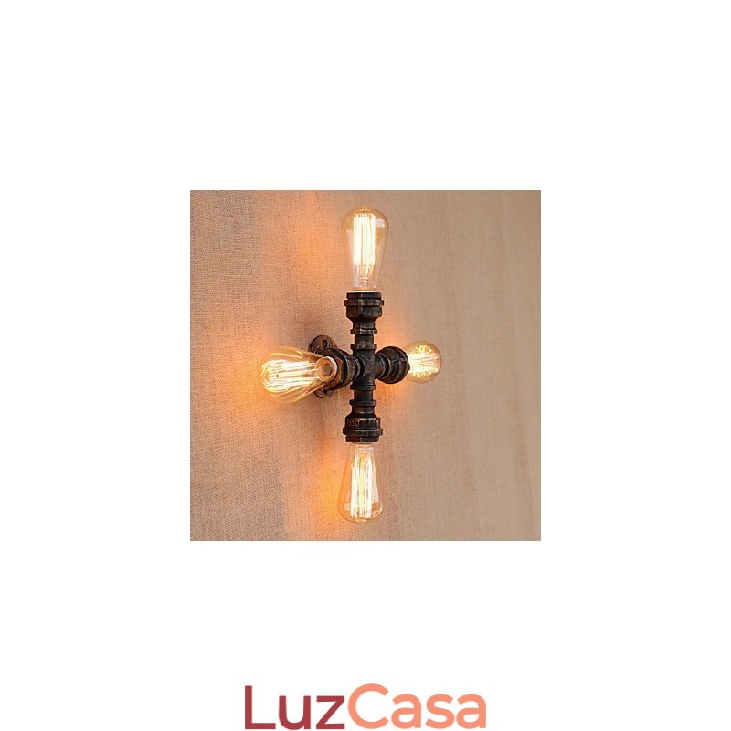 Pintura retrô country com recurso para braço oscilante estilo mini incluído, parede com luz ambiente