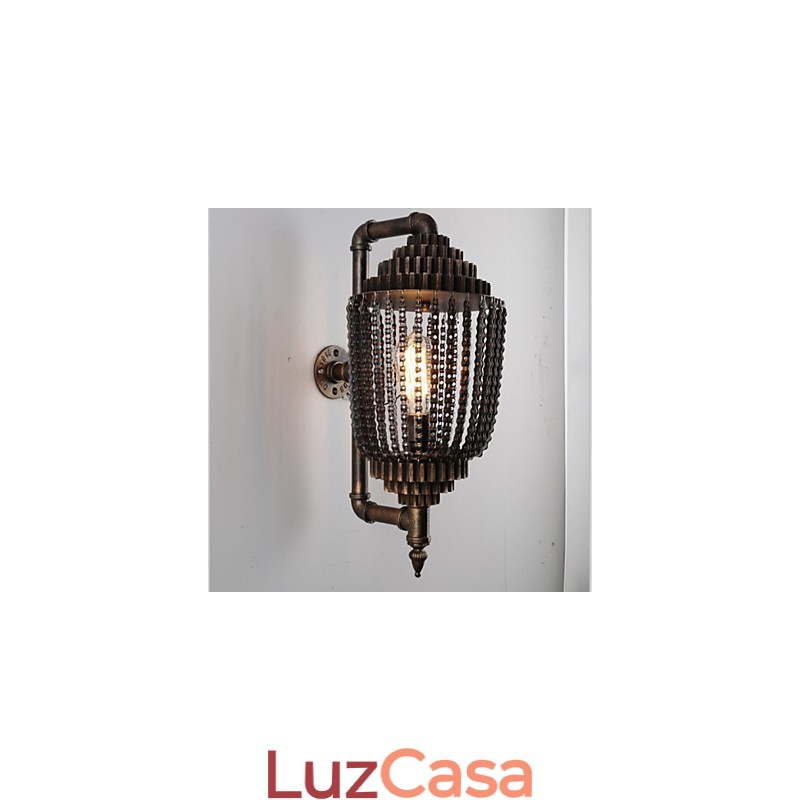 Luminária de loja de equipamentos de vento industrial de ferro vintage