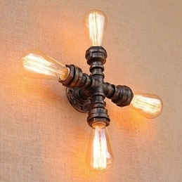 Pintura retrô country com recurso para braço oscilante estilo mini incluído, parede com luz ambiente