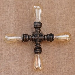 Pintura retrô country com recurso para braço oscilante estilo mini incluído, parede com luz ambiente