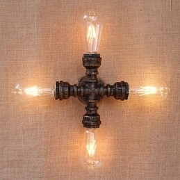 Pintura retrô country com recurso para braço oscilante estilo mini incluído, parede com luz ambiente