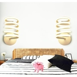 Luminária de parede de alumínio moderna e minimalista para quarto, corredor, lâmpada de cabeceira, lâmpada criativa
