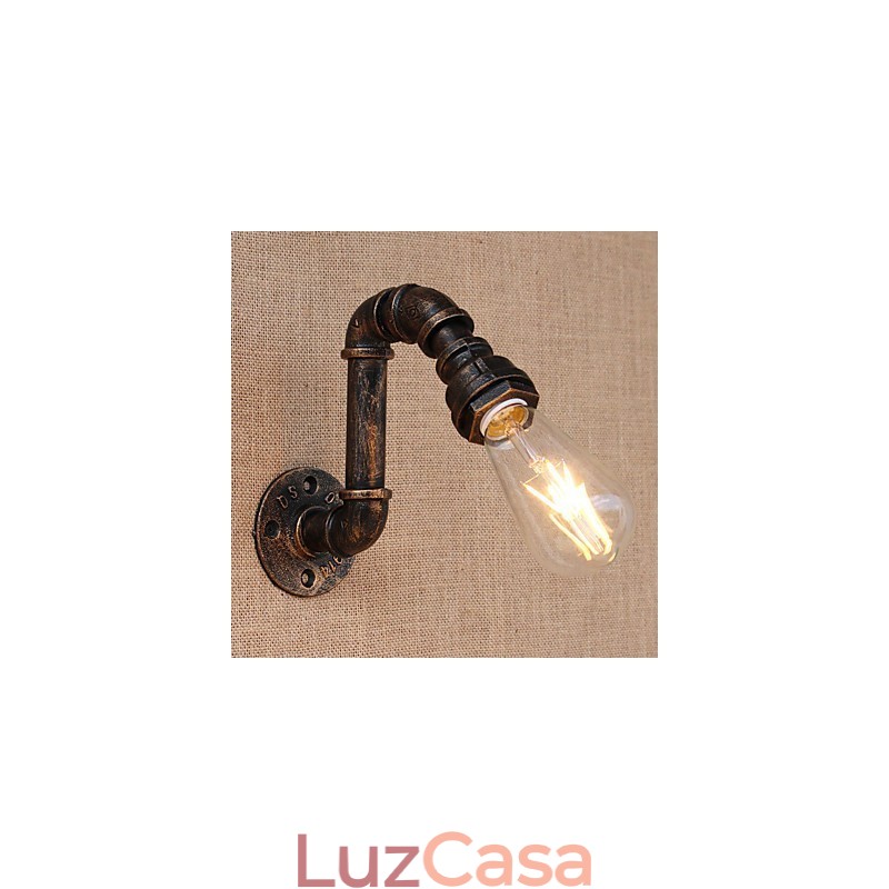 Pintura retrô country para apliques de parede com luz ambiente e braço oscilante estilo mini
