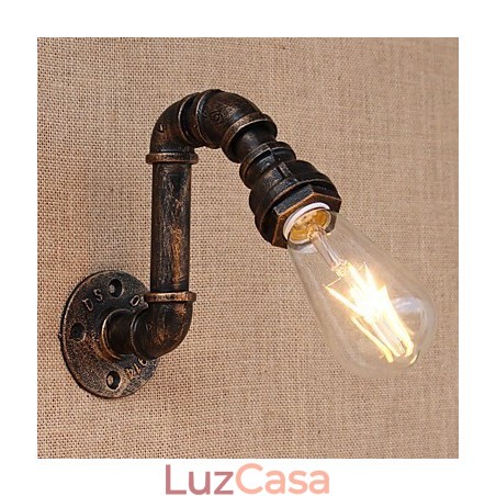 Pintura retrô country para apliques de parede com luz ambiente e braço oscilante estilo mini