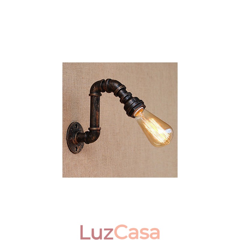 Pintura retrô country para apliques de parede com luz ambiente e braço oscilante estilo mini