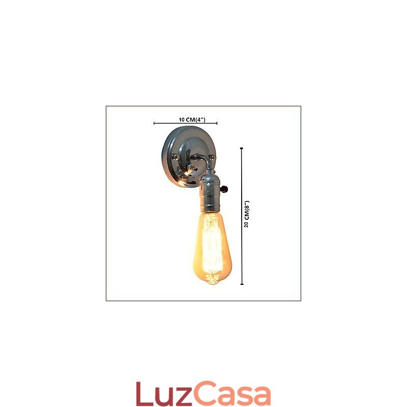 Luminária de parede Arandelas de parede Luminária de parede de ferro Lâmpada de parede sabre de luz preta muda na parede
