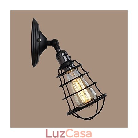Com interruptor Vintage 1 Luz Industrial Preto Metal Gaiola Loft Luminária de Parede Sala de Estar Sala de Jantar Corredor Café Bares Bar Arandela de Parede Com interruptor Vintage 1 Luz Industrial Preto Metal Gaiola Loft Luminária de Parede Sala de Estar Sala de Jantar Corredor Café Bares Bar Arandela de Parede