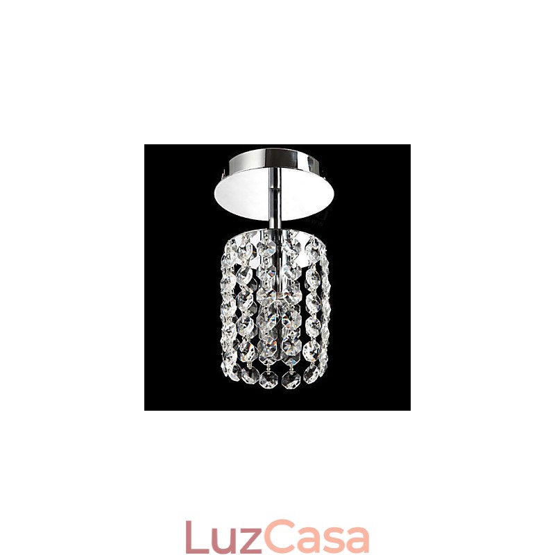 Mini luminária de teto de cristal