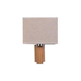Luminária de parede simples, abajur de mesa de cabeceira com abajur de tecido e madeira maciça para quarto, cômoda, sala de estar, quarto de bebê