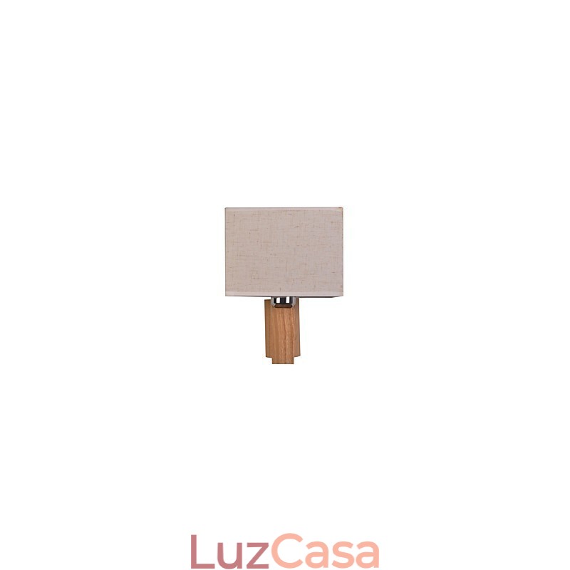 Luminária de parede simples, abajur de mesa de cabeceira com abajur de tecido e madeira maciça para quarto, cômoda, sala de estar, quarto de bebê