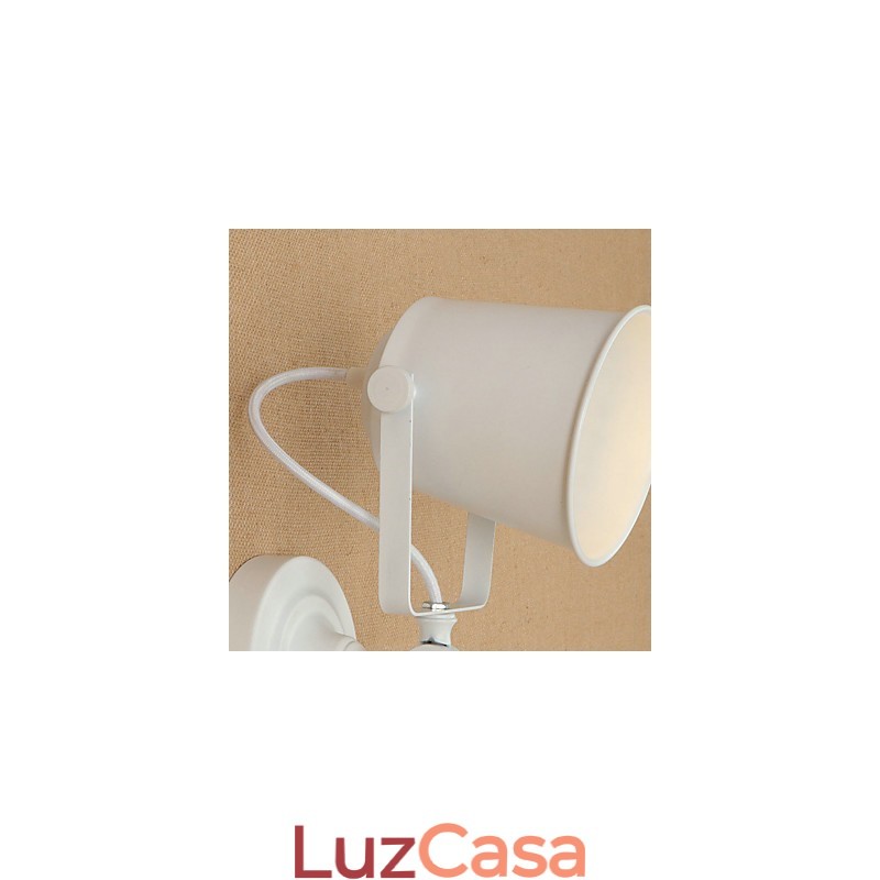 Luminária de parede de aço pintado, decoração de café americano preto e branco, luminária de parede retrô, lâmpada de sabre de luz na parede