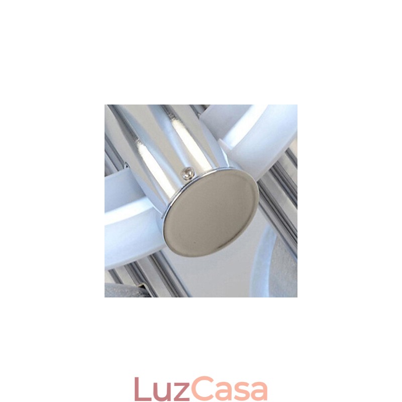 Lustre Moderno Prata 3 Luzes