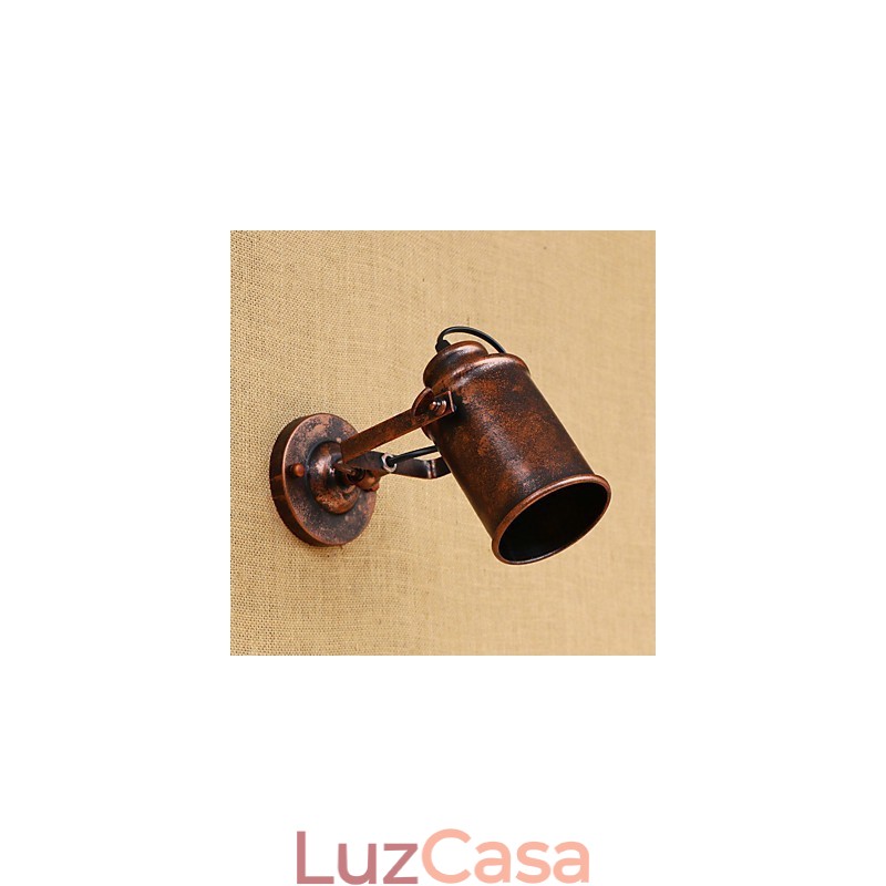 Luminária de parede de aço pintado, decoração de café americano preto e branco, luminária de parede retrô, lâmpada de sabre de luz na parede