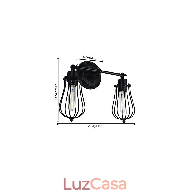 Pintura rústica de chalé para luminárias de parede com luz ambiente Luminária de parede