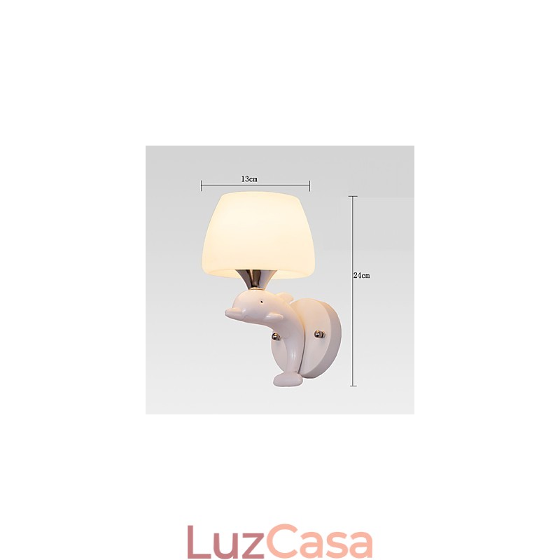 Luminária de parede metálica moderna contemporânea embutida e de teto Hugger, luminária de parede com destaque