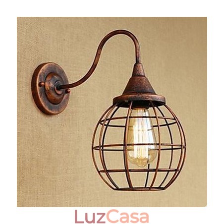 Estudo de cor de ferrugem RETRO da Iron Art l Luminária de parede americana de cabeceira para sala de estar Estudo de cor de ferrugem RETRO da Iron Art l Luminária de parede americana de cabeceira para sala de estar