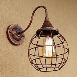 Estudo de cor de ferrugem RETRO da Iron Art l Luminária de parede americana de cabeceira para sala de estar