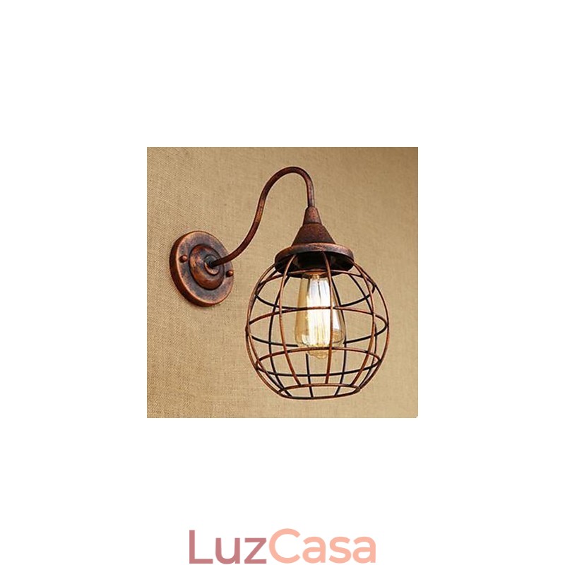 Estudo de cor de ferrugem RETRO da Iron Art l Luminária de parede americana de cabeceira para sala de estar