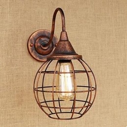 Estudo de cor de ferrugem RETRO da Iron Art l Luminária de parede americana de cabeceira para sala de estar