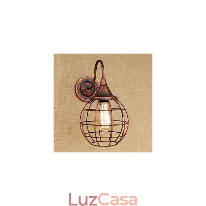 Estudo de cor de ferrugem RETRO da Iron Art l Luminária de parede americana de cabeceira para sala de estar