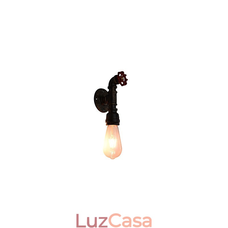 Luminária de parede Arandelas de parede Luminária de parede de ferro Lâmpada de parede sabre de luz preta muda na parede