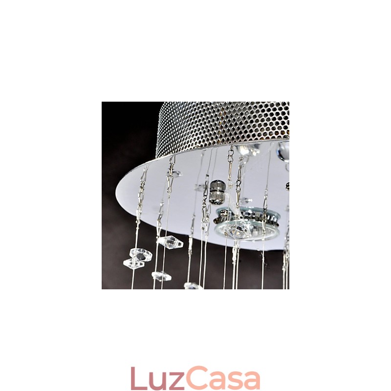 Montagem embutida tradicional clássica em metal cristal cromado