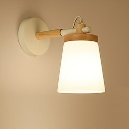 Luminária de parede com base de vidro e metal, luminária de parede com luz ambiente
