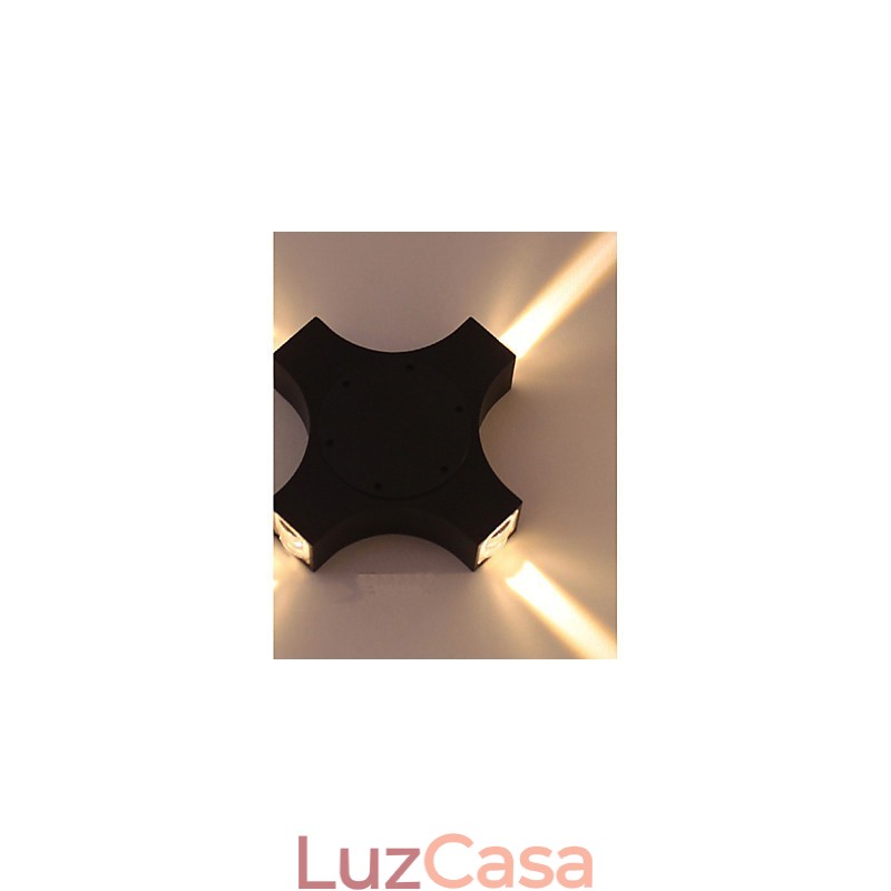 Novidade Simples Integrada Country Feature para Proteção dos Olhos Luz Ambiente Apliques de Parede Cross Star Outdoor Waterproof Courtyard Wall Lamp
