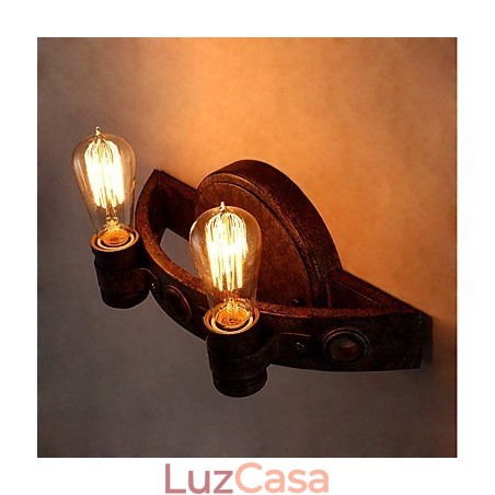 Luminária de parede de metal com personalidade criativa industrial vintage estilo loft para decoração de parede de sala de café, bar, foyer Luminária de parede de metal com personalidade criativa industrial vintage estilo loft para decoração de parede de sala de café, bar, foyer