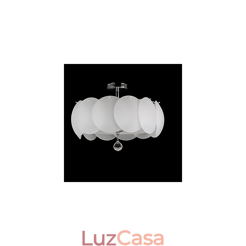 Lustre de vidro com 3 luzes, moderno, pendente, família