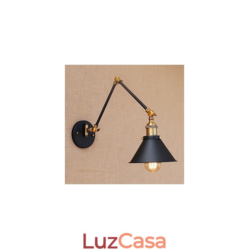 Recurso galvanizado vintage country para braço oscilante estilo mini proteção ocular downlight luzes de braço oscilante