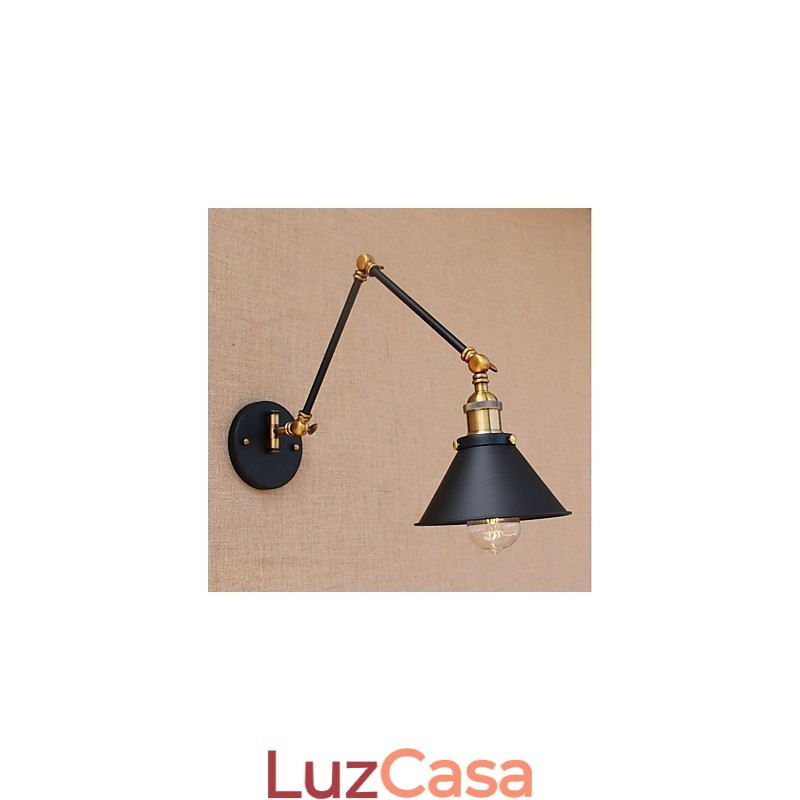 Recurso galvanizado vintage country para braço oscilante estilo mini proteção ocular downlight luzes de braço oscilante