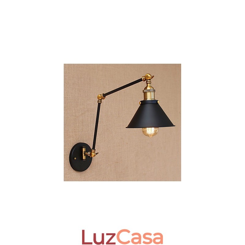 Recurso galvanizado vintage country para braço oscilante estilo mini proteção ocular downlight luzes de braço oscilante