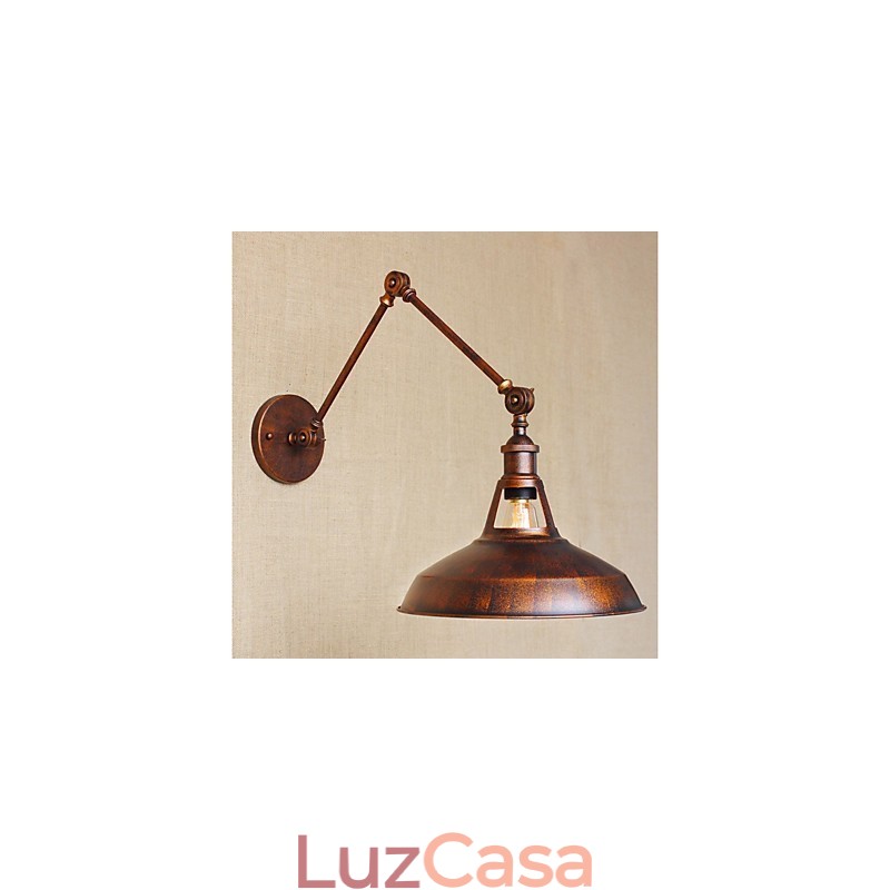 Braço longo Meio enferrujado Industrial Retro Nostalgic Retrátil Dobrável Arandelas de Parede Luz de Parede