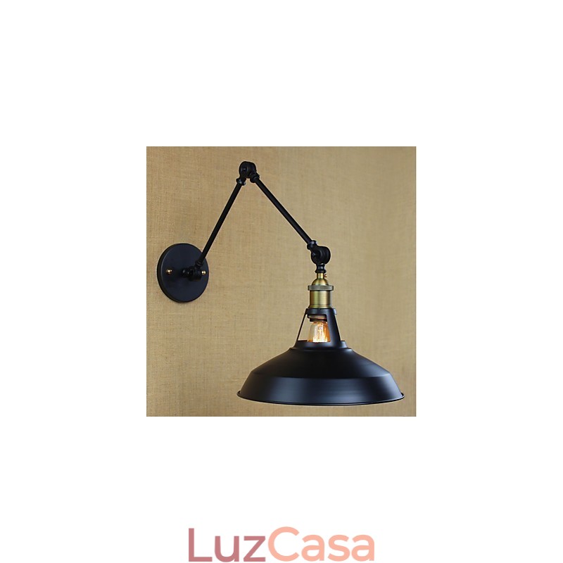 Braço longo Meio enferrujado Industrial Retro Nostalgic Retrátil Dobrável Arandelas de Parede Luz de Parede