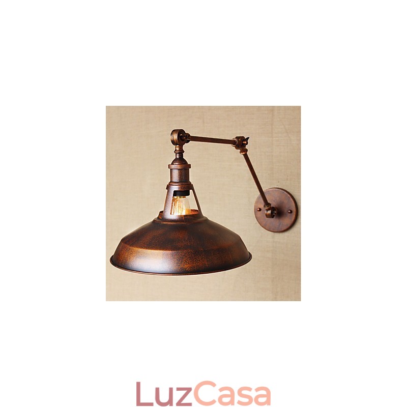Braço longo Meio enferrujado Industrial Retro Nostalgic Retrátil Dobrável Arandelas de Parede Luz de Parede