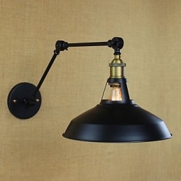 Braço longo Meio enferrujado Industrial Retro Nostalgic Retrátil Dobrável Arandelas de Parede Luz de Parede
