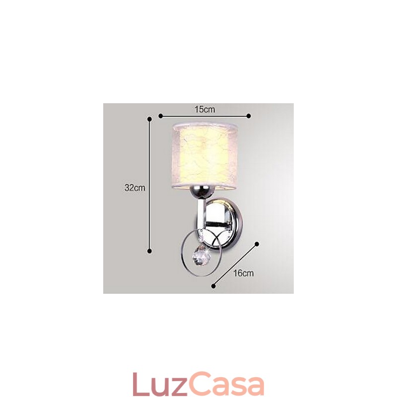 Cristal Moderno Contemporâneo Galvanizado Destaque Uplight Arandelas de Parede Luz de Parede
