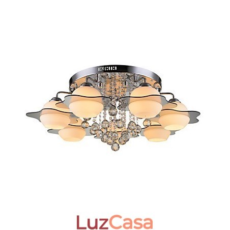 Controle remoto 7 luzes com luz de teto moderna azul vermelha embutida Controle remoto 7 luzes com luz de teto moderna azul vermelha embutida