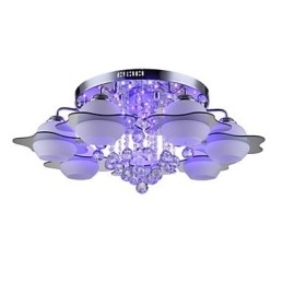 Controle remoto 7 luzes com luz de teto moderna azul vermelha embutida