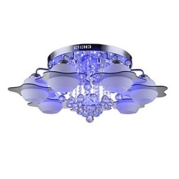 Controle remoto 7 luzes com luz de teto moderna azul vermelha embutida