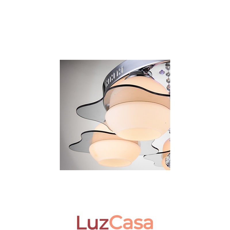 Controle remoto 7 luzes com luz de teto moderna azul vermelha embutida