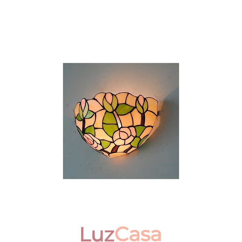Retro Country Wall Lights Glass Shade Sala de estar Quarto Restaurante Café Bar Wall Spots