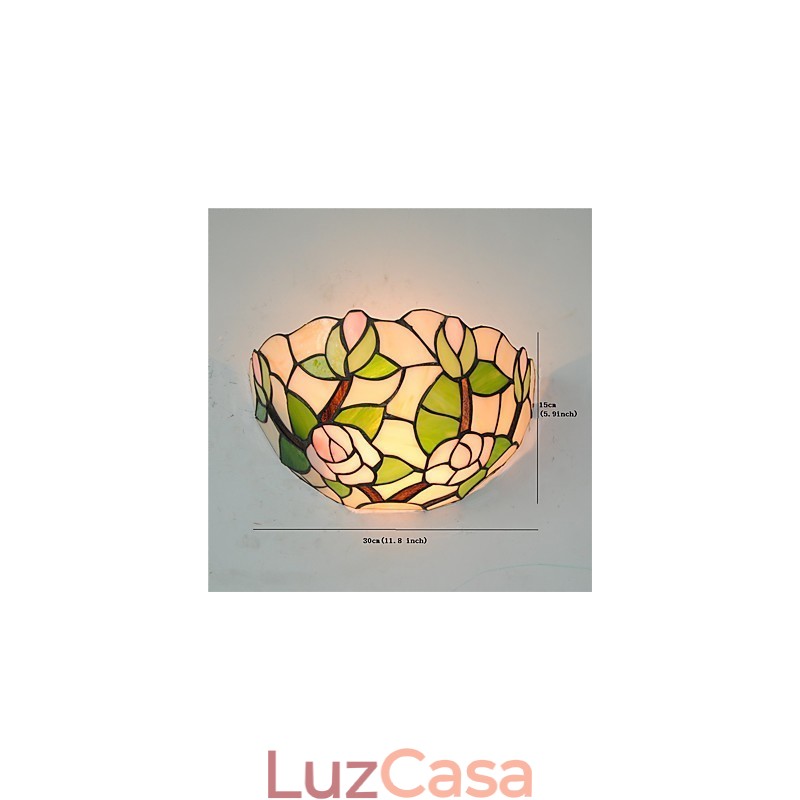 Retro Country Wall Lights Glass Shade Sala de estar Quarto Restaurante Café Bar Wall Spots