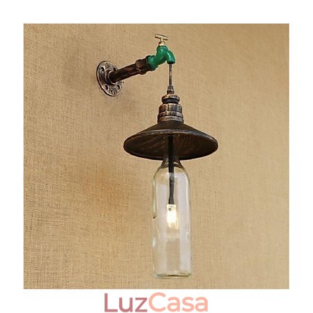 Edison Retro Decorativo Tubo de Água Garrafa de Vinho Luminária de Parede Luz de Parede Edison Retro Decorativo Tubo de Água Garrafa de Vinho Luminária de Parede Luz de Parede