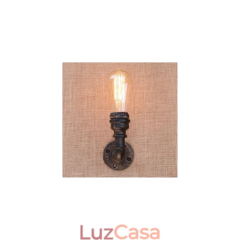 Nostalgia Simple Water Pipe Decorativo Pequeno Luminária de Parede Luminária de Parede