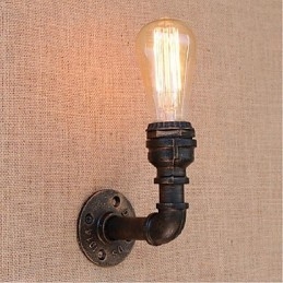 Nostalgia Simple Water Pipe Decorativo Pequeno Luminária de Parede Luminária de Parede